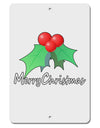 Mistletoe Merry Christmas Text Aluminum 8 x 12&#x22; Sign-TooLoud-White-Davson Sales