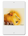 Lion Watercolor 3 Text Aluminum 8 x 12&#x22; Sign-TooLoud-White-Davson Sales