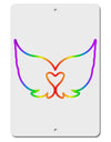 Cute Rainbow Angel Wings Heart Aluminum 8 x 12&#x22; Sign-TooLoud-White-Davson Sales