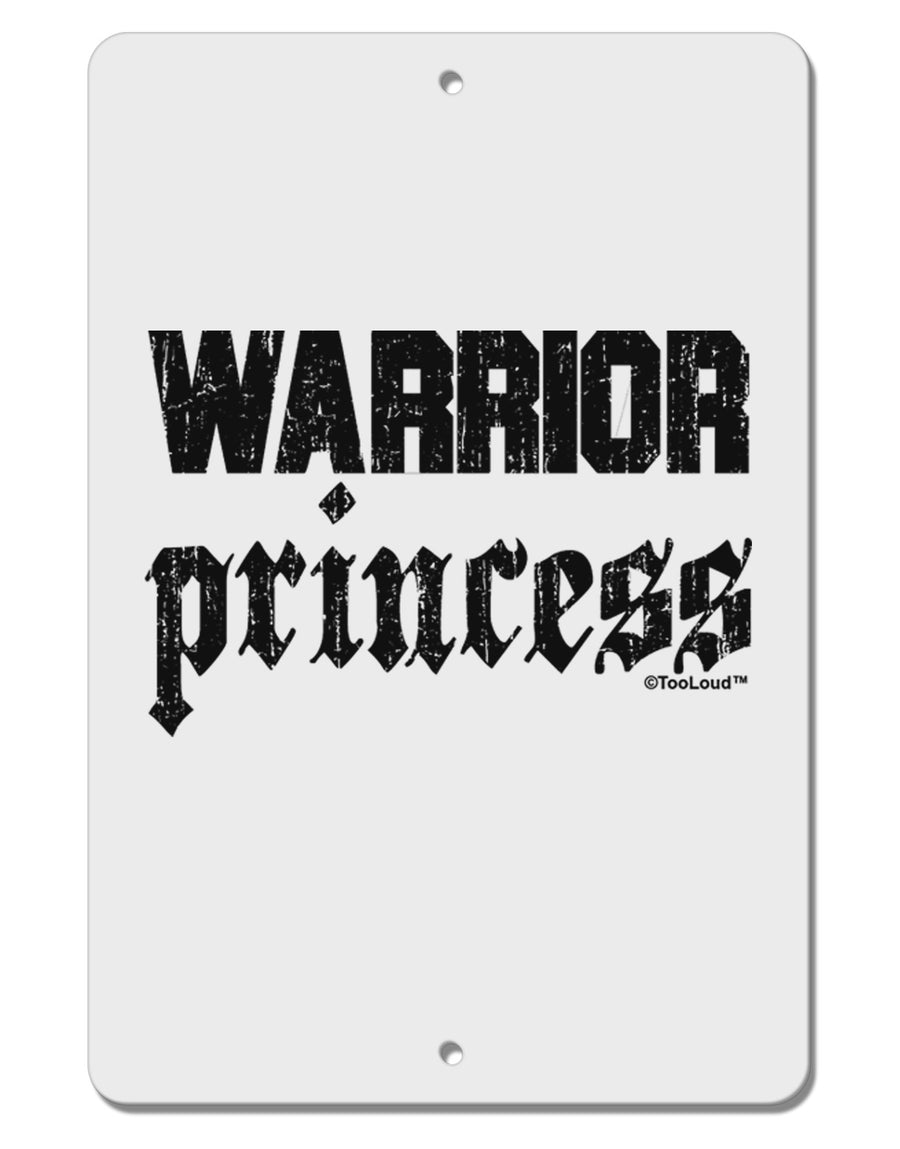 Warrior Princess Script Aluminum 8 x 12&#x22; Sign-TooLoud-White-Davson Sales