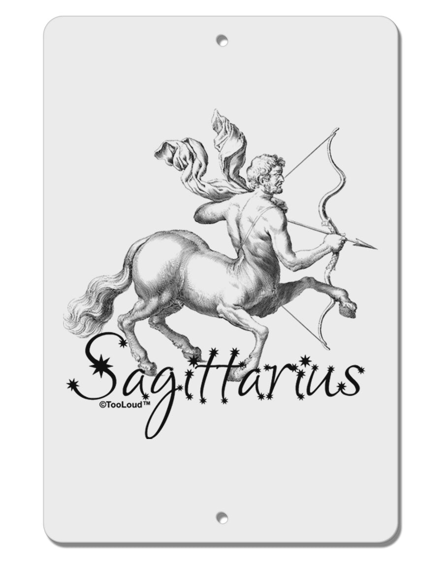 Sagittarius Illustration Aluminum 8 x 12&#x22; Sign-TooLoud-White-Davson Sales