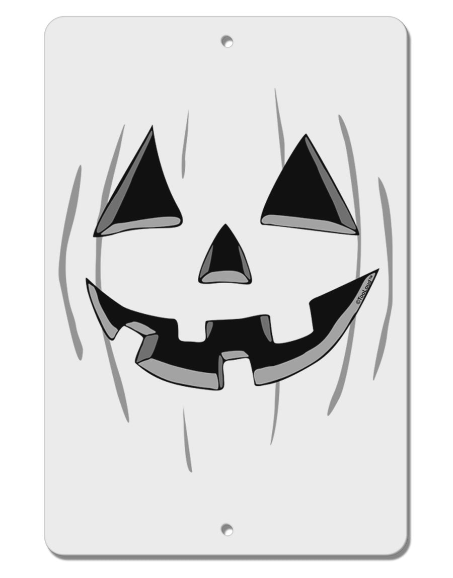 Halloween Pumpkin Smile Jack O Lantern Aluminum 8 x 12&#x22; Sign-TooLoud-White-Davson Sales