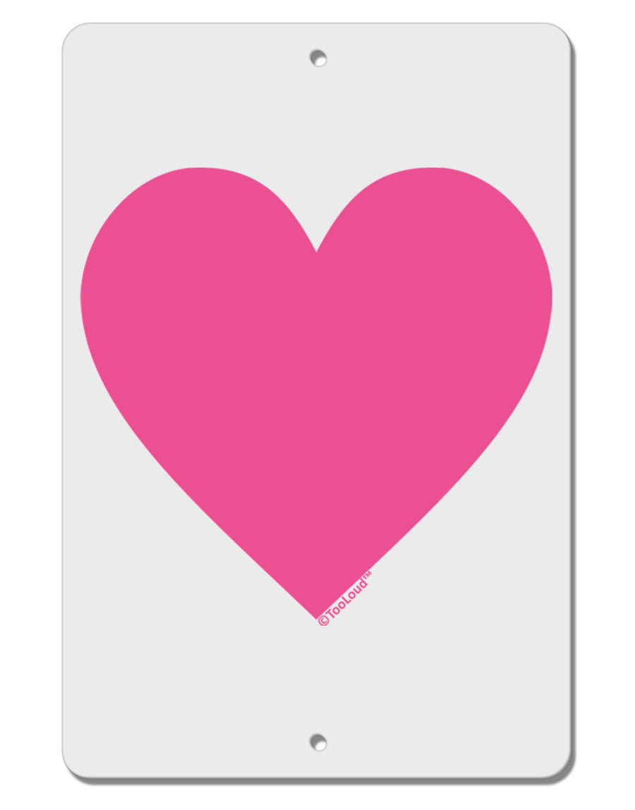 Big Pink Heart Valentine's Day Aluminum 8 x 12&#x22; Sign-TooLoud-White-Davson Sales