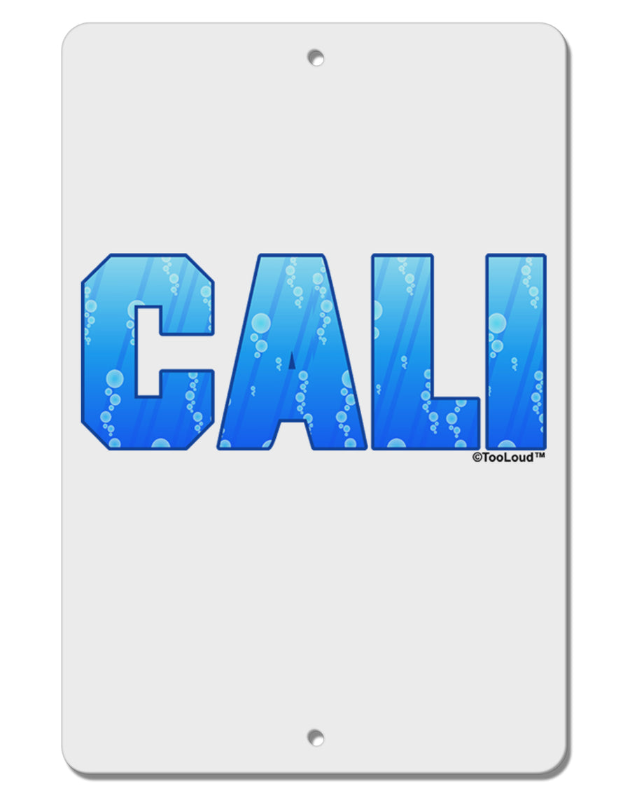 Cali Ocean Bubbles Aluminum 8 x 12&#x22; Sign by TooLoud-TooLoud-White-Davson Sales