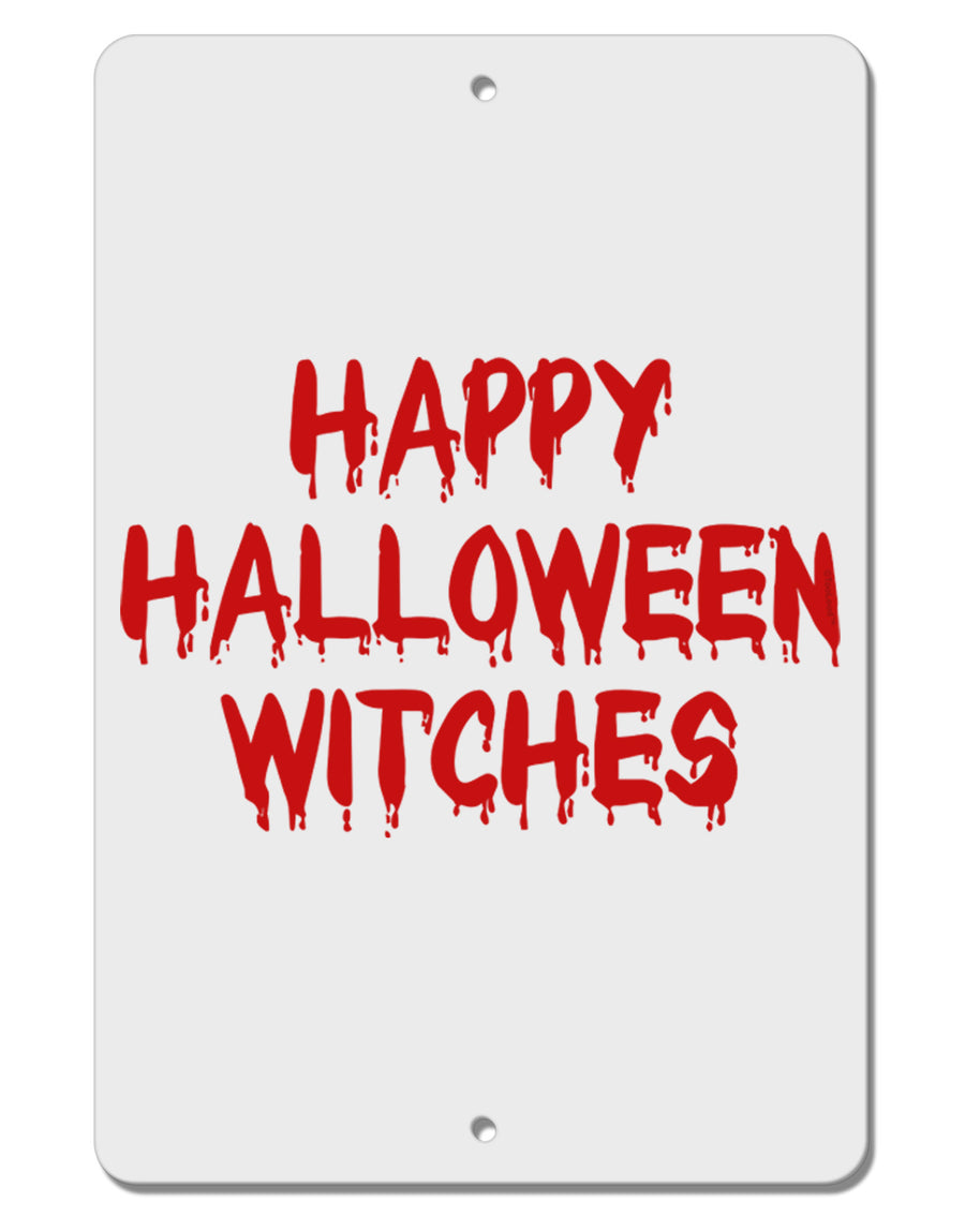 Happy Halloween Witches Blood Red Aluminum 8 x 12&#x22; Sign-TooLoud-White-Davson Sales