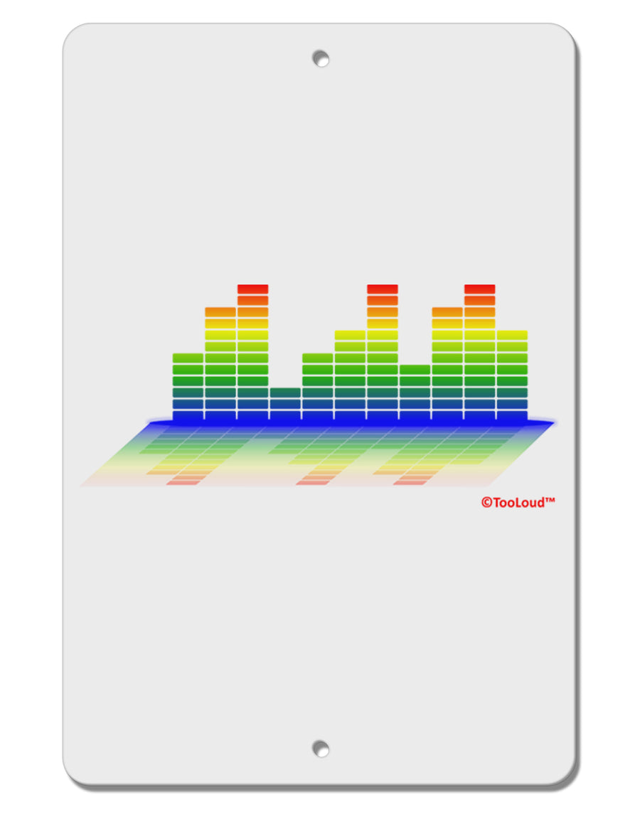 Equalizer Bars Design Aluminum 8 x 12&#x22; Sign by TooLoud-TooLoud-White-Davson Sales