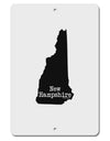 New Hampshire - United States Shape Aluminum 8 x 12&#x22; Sign by TooLoud-TooLoud-White-Davson Sales