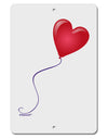 Cute Red Heart Balloon Aluminum 8 x 12&#x22; Sign-TooLoud-White-Davson Sales