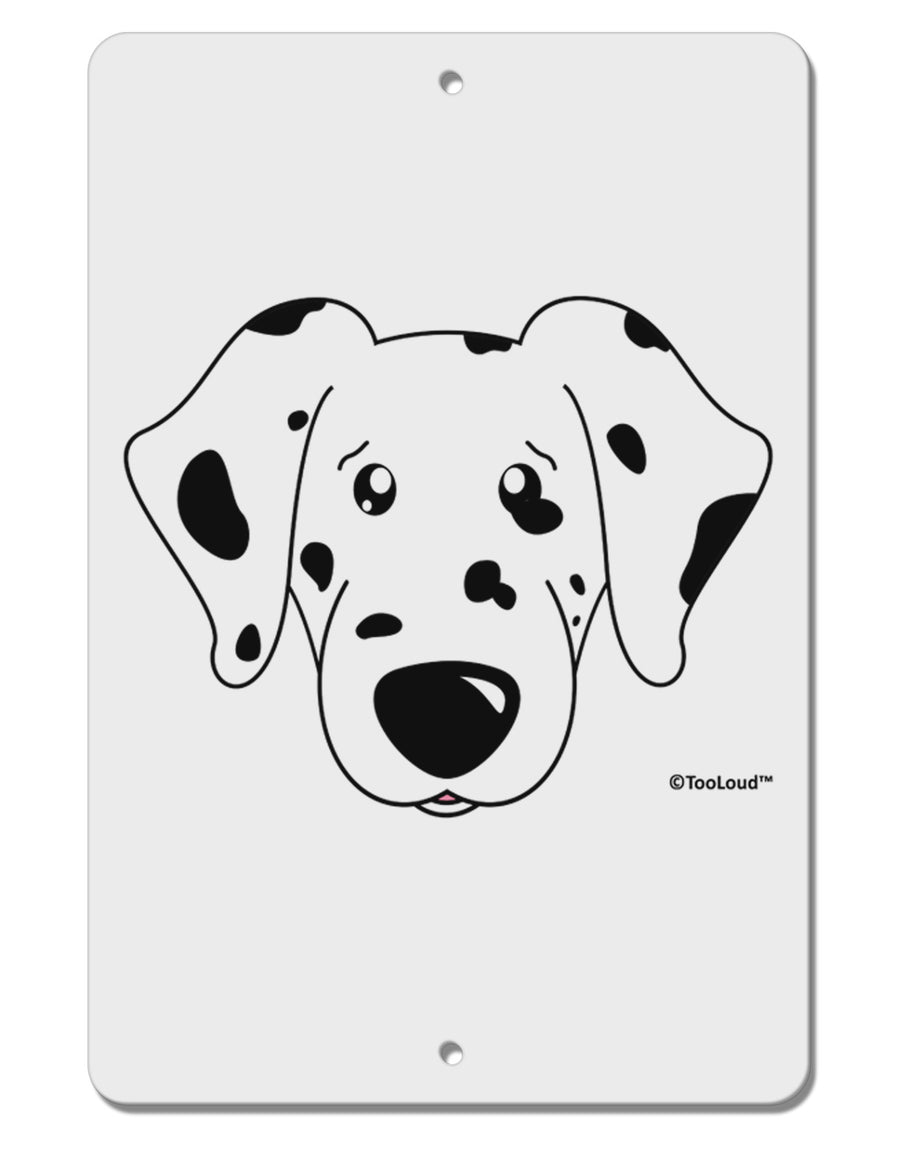 Cute Dalmatian Dog Aluminum 8 x 12&#x22; Sign by TooLoud-TooLoud-White-Davson Sales