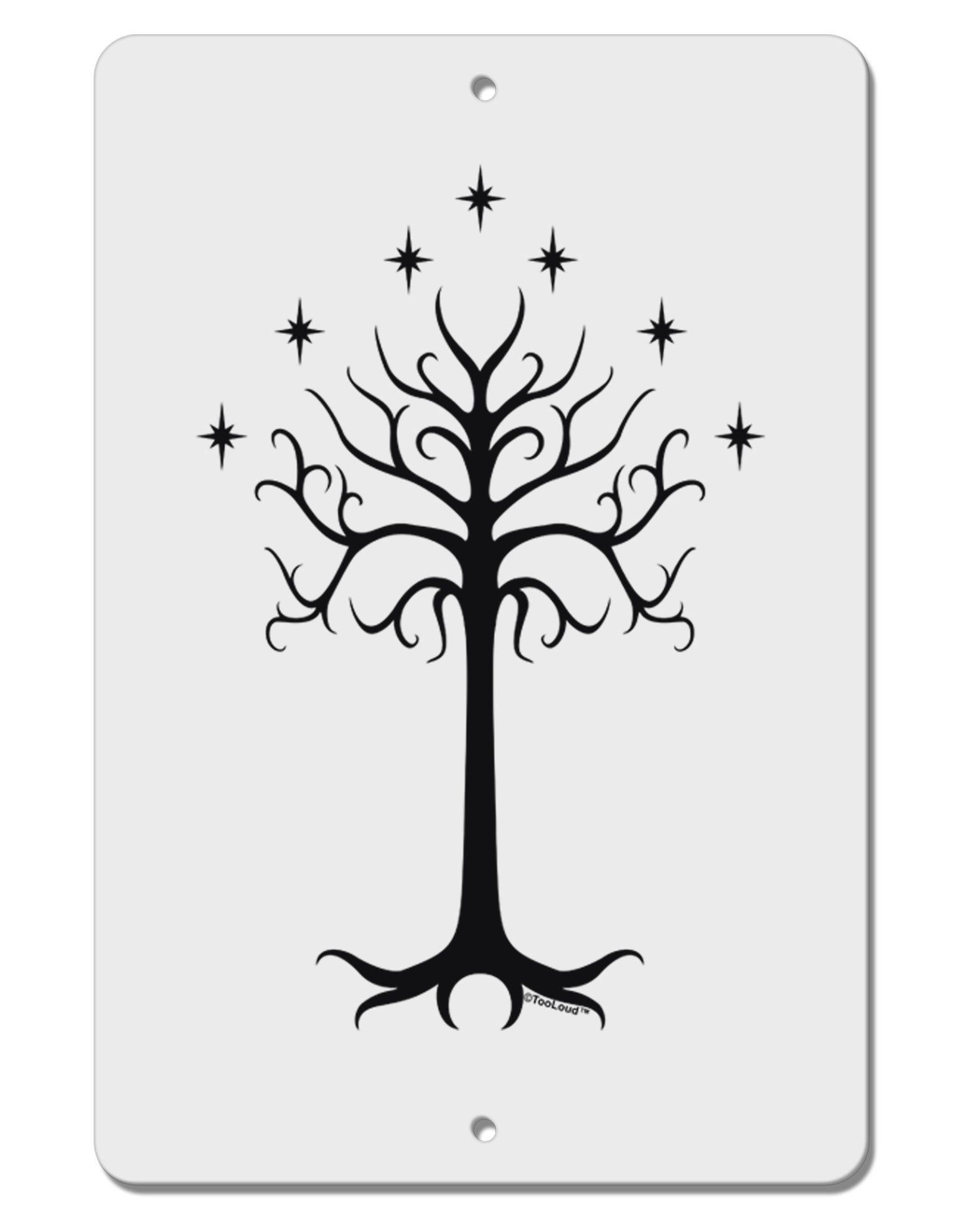 The Royal White Tree Aluminum 8 x 12&#x22; Sign by TooLoud-TooLoud-White-Davson Sales