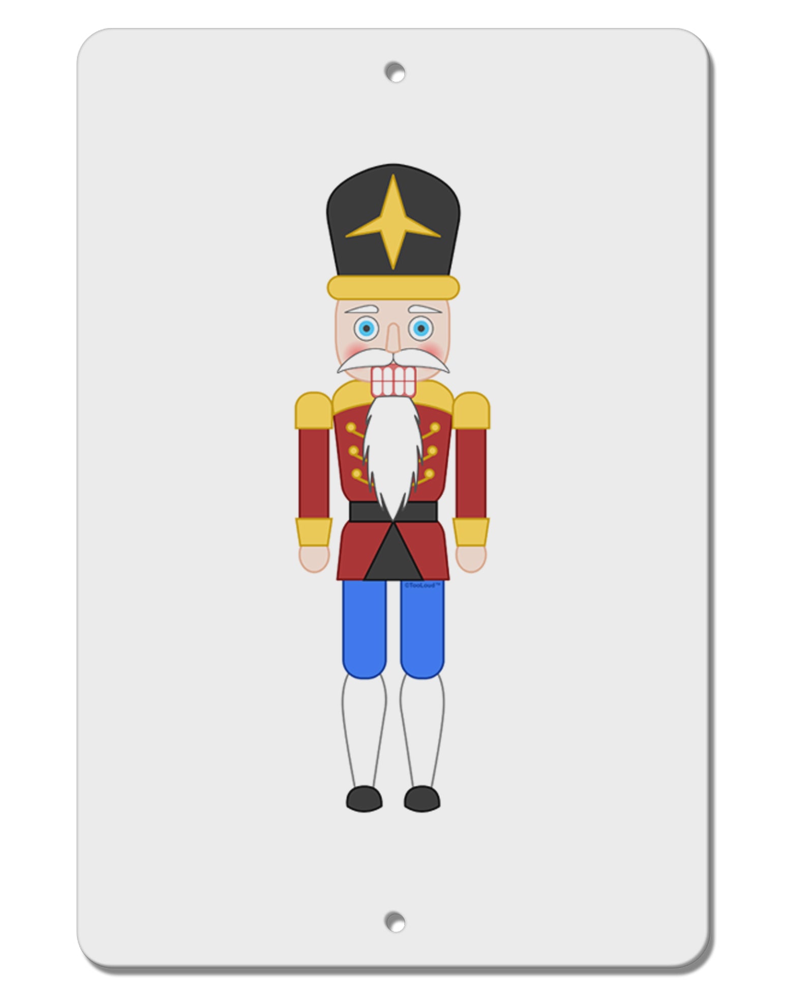 Nutcracker Design - Red Gold Black Aluminum 8 x 12&#x22; Sign-TooLoud-White-Davson Sales