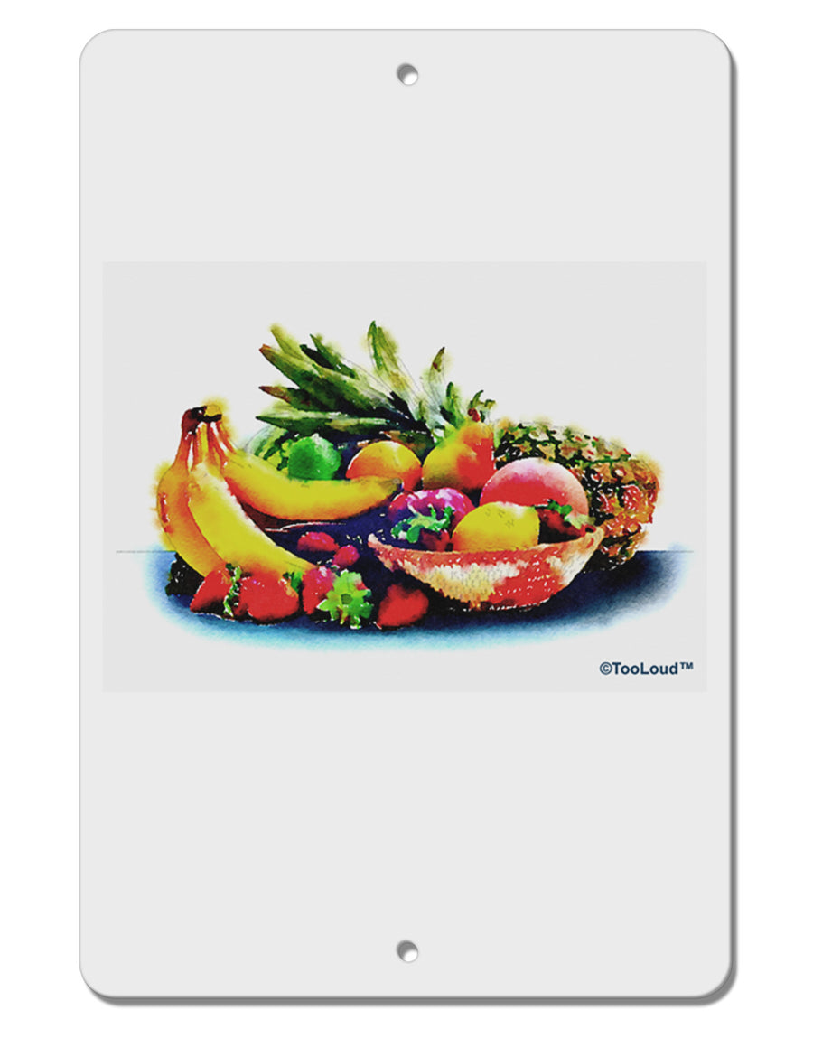 TooLoud Watercolor Fruit Bowl 3 Aluminum 8 x 12&#x22; Sign-TooLoud-White-Davson Sales