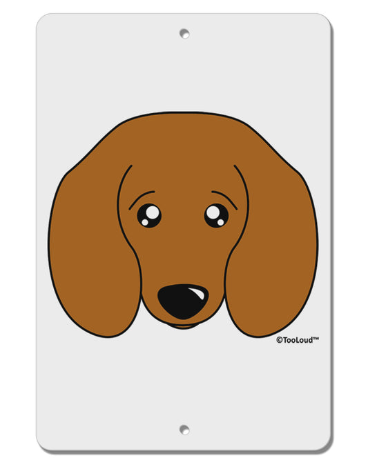 Cute Doxie Dachshund Dog Aluminum 8 x 12&#x22; Sign by TooLoud-TooLoud-White-Davson Sales
