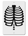 Black Skeleton Ribcage Halloween Aluminum 8 x 12&#x22; Sign-TooLoud-White-Davson Sales