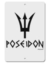 Trident of Poseidon with Text - Greek Mythology Aluminum 8 x 12&#x22; Sign by TooLoud-TooLoud-White-Davson Sales