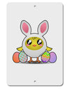 Chick In Bunny Costume Aluminum 8 x 12&#x22; Sign-TooLoud-White-Davson Sales