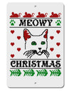 Meowy Christmas Cat Knit Look Aluminum 8 x 12&#x22; Sign by TooLoud-TooLoud-White-Davson Sales