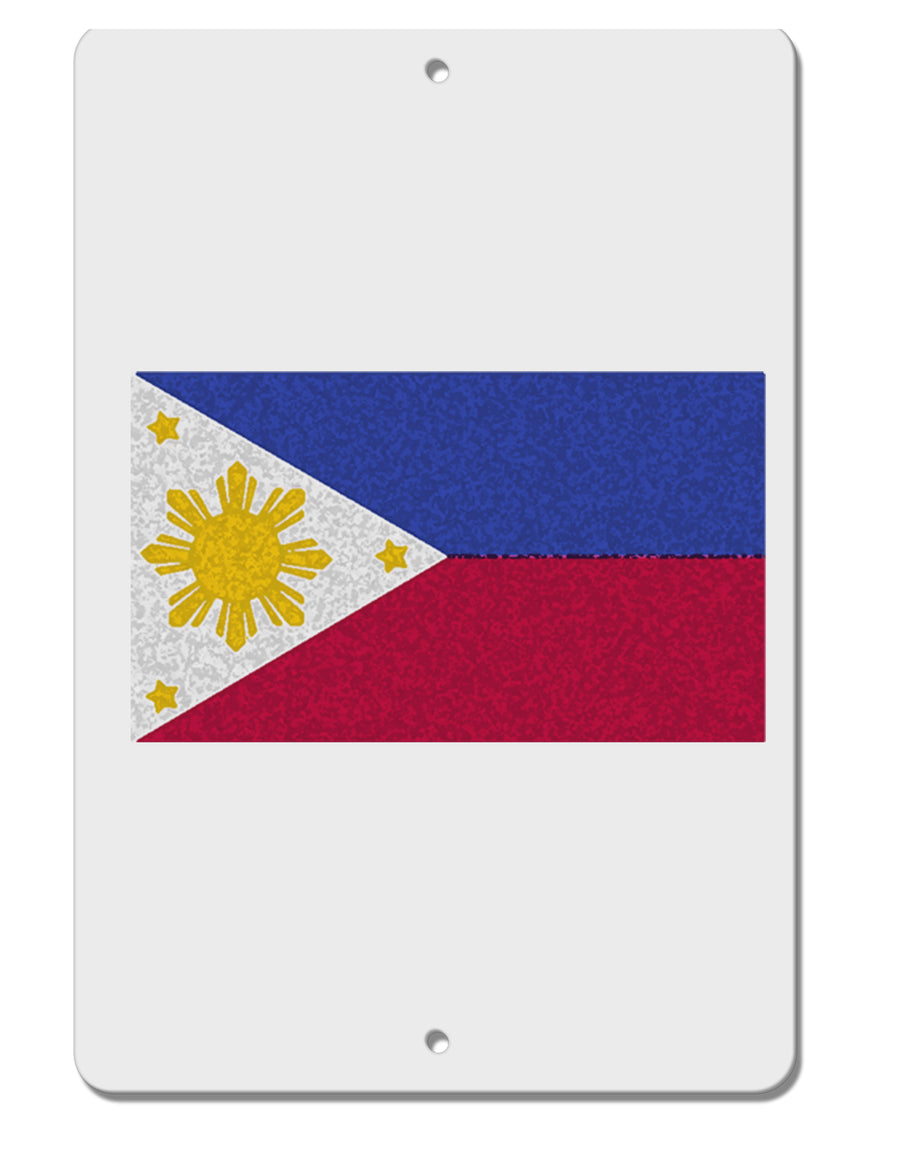TooLoud Distressed Philippines Flag Aluminum 8 x 12" Sign-8x12AluminumSigns-TooLoud-Davson Sales