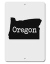 Oregon - United States Shape Aluminum 8 x 12&#x22; Sign by TooLoud-TooLoud-White-Davson Sales