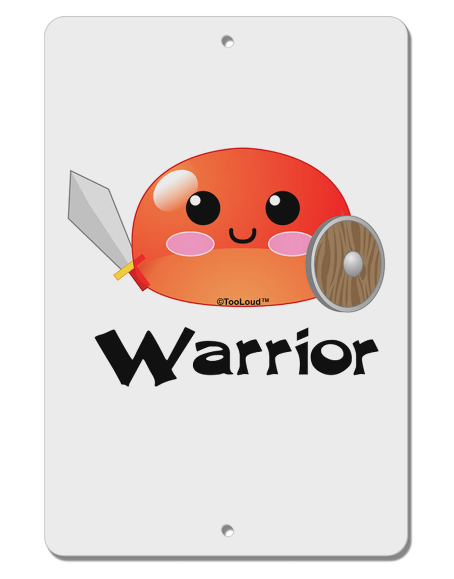 Cute RPG Slime - Warrior Aluminum 8 x 12&#x22; Sign by TooLoud-TooLoud-White-Davson Sales