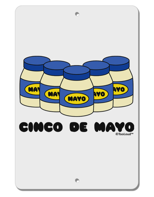Cinco de Mayo - 5 Mayo Jars Aluminum 8 x 12&#x22; Sign by TooLoud-TooLoud-White-Davson Sales