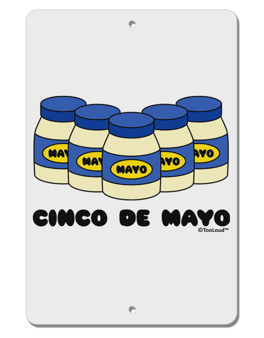 Cinco de Mayo - 5 Mayo Jars Aluminum 8 x 12&#x22; Sign by TooLoud-TooLoud-White-Davson Sales