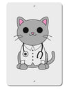 Dr Cat MD - Cute Cat Design Aluminum 8 x 12&#x22; Sign by TooLoud-TooLoud-White-Davson Sales