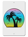 Palm Trees Silhouette - Beach Sunset Design Aluminum 8 x 12&#x22; Sign-TooLoud-White-Davson Sales