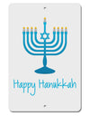 Happy Hanukkah Menorah Aluminum 8 x 12&#x22; Sign-TooLoud-White-Davson Sales