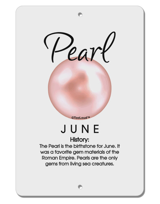 Birthstone Pearl Aluminum 8 x 12&#x22; Sign by TooLoud-TooLoud-White-Davson Sales