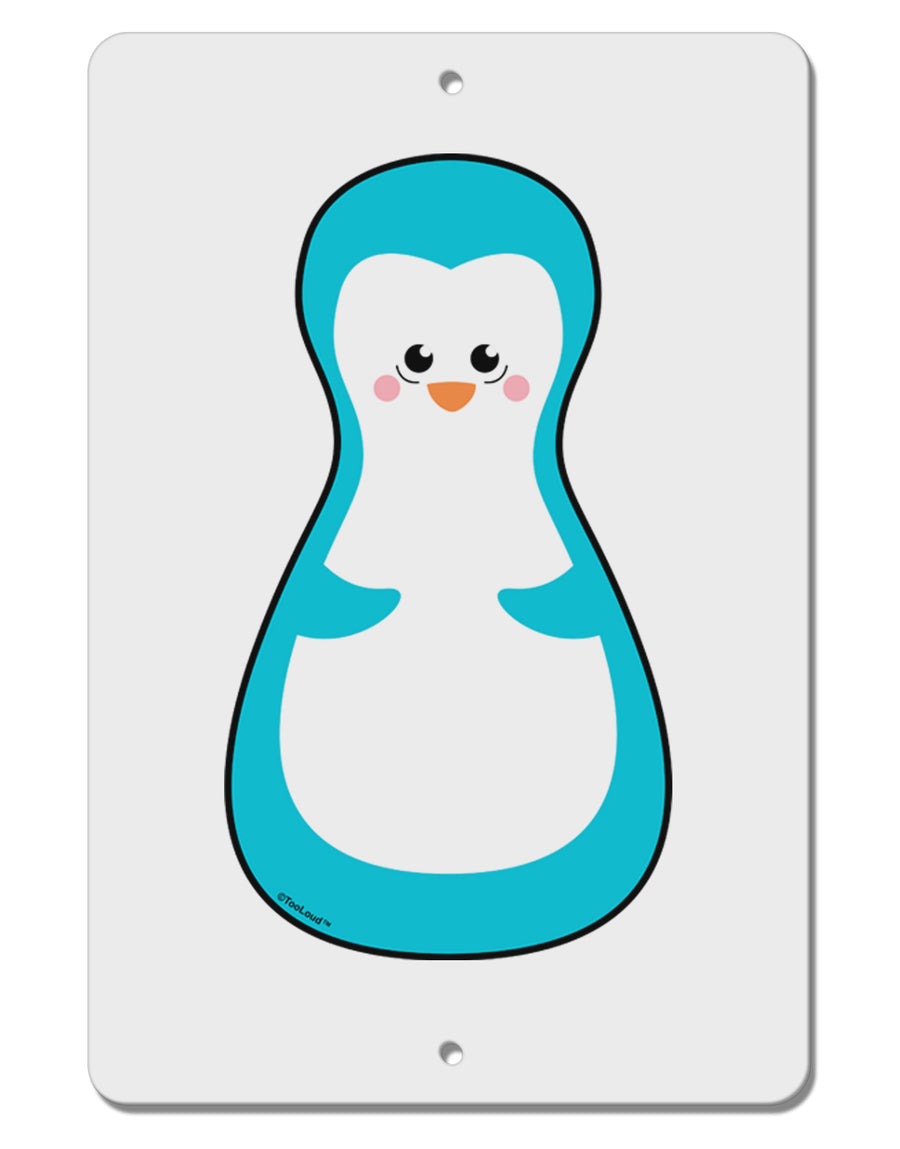 Cute Penguin Matryoshka Nesting Doll - Christmas Aluminum 8 x 12&#x22; Sign-TooLoud-White-Davson Sales