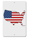 United States Cutout - American Flag Design Aluminum 8 x 12&#x22; Sign by TooLoud-TooLoud-White-Davson Sales