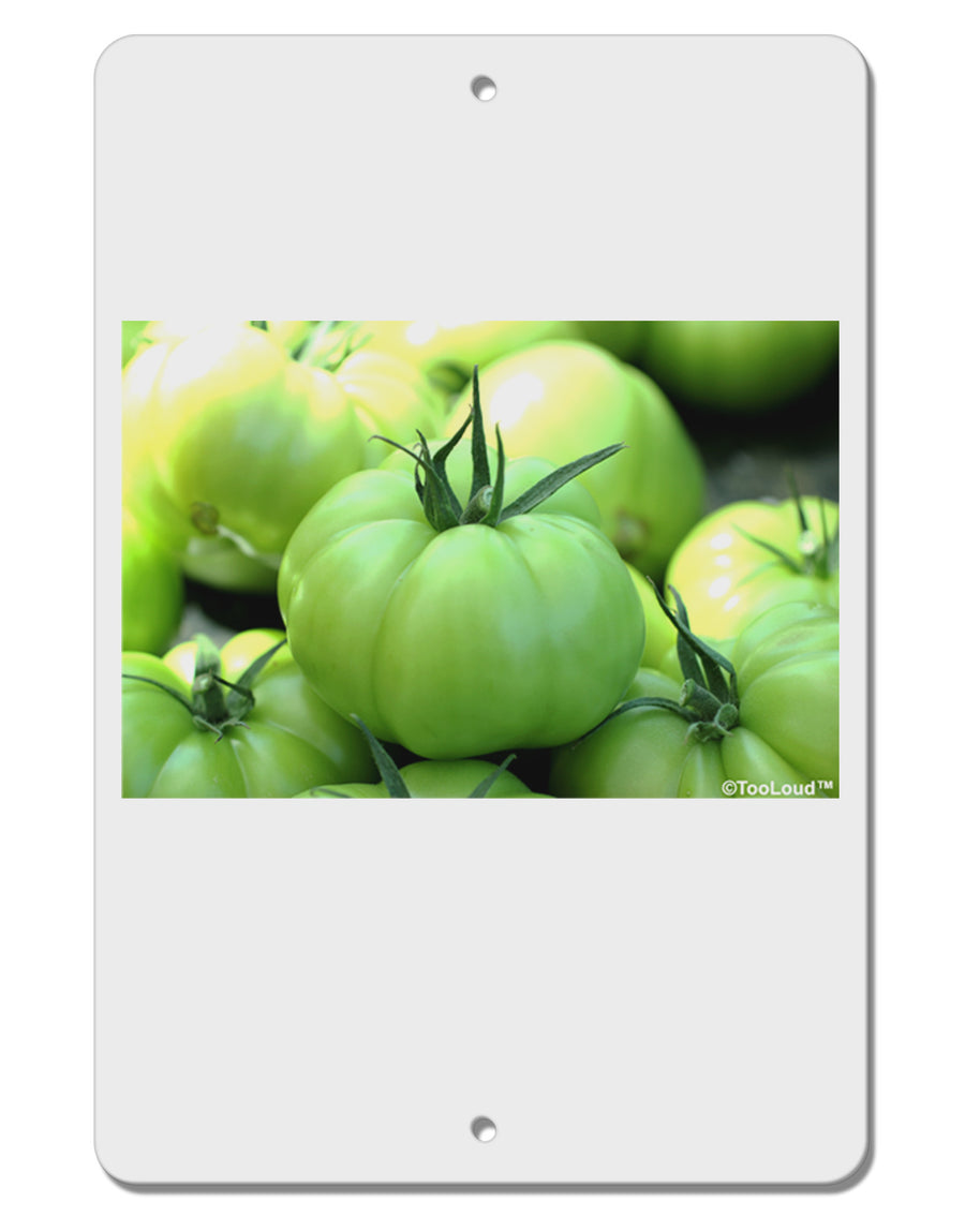 Buy Local - Green Tomatoes Aluminum 8 x 12&#x22; Sign-TooLoud-White-Davson Sales