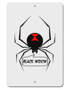 Black Widow Spider Design - Text Aluminum 8 x 12&#x22; Sign-TooLoud-White-Davson Sales