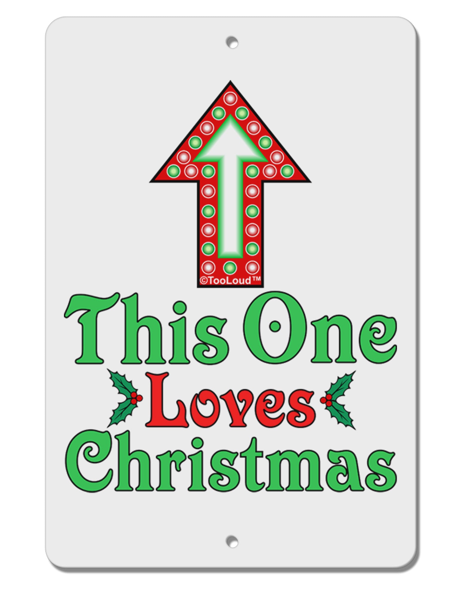 This Guy Loves Christmas Cute Aluminum 8 x 12&#x22; Sign-TooLoud-White-Davson Sales