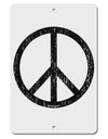 Peace Sign Symbol - Distressed Aluminum 8 x 12&#x22; Sign-TooLoud-White-Davson Sales