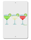 Margaritas - Mexican Flag Colors - Cinco de Mayo Aluminum 8 x 12&#x22; Sign by TooLoud-TooLoud-White-Davson Sales