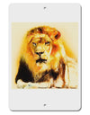 Lion Watercolor 4 Aluminum 8 x 12&#x22; Sign-TooLoud-White-Davson Sales