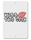 Kiss the Cook With Lips Aluminum 8 x 12&#x22; Sign by TooLoud-TooLoud-White-Davson Sales