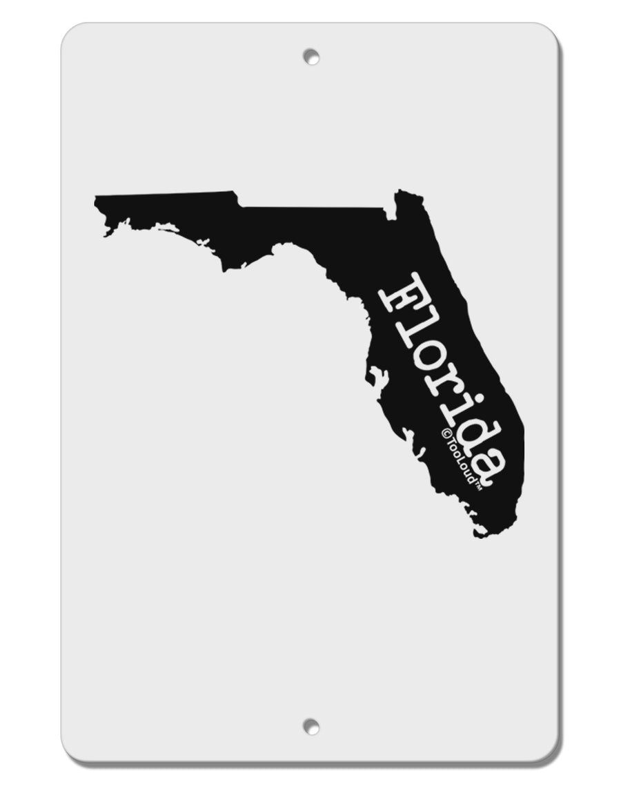 Florida - United States Shape Aluminum 8 x 12&#x22; Sign-TooLoud-White-Davson Sales