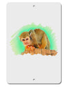 Squirrel Monkey Watercolor Aluminum 8 x 12&#x22; Sign-TooLoud-White-Davson Sales