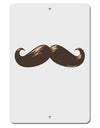 Big Brown Mustache Aluminum 8 x 12&#x22; Sign-TooLoud-White-Davson Sales