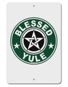 Blessed Yule Emblem Aluminum 8 x 12&#x22; Sign by TooLoud-TooLoud-White-Davson Sales