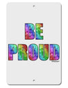 Be Proud Gay Pride - Rainbow Hearts Aluminum 8 x 12&#x22; Sign by TooLoud-TooLoud-White-Davson Sales