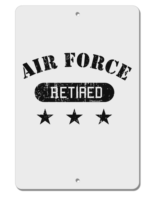 Retired Air Force Aluminum 8 x 12&#x22; Sign by TooLoud-TooLoud-White-Davson Sales