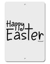 Happy Easter with Cross Aluminum 8 x 12&#x22; Sign by TooLoud-TooLoud-White-Davson Sales