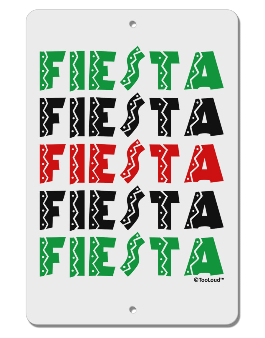 Cinco Fiestas Aluminum 8 x 12&#x22; Sign by TooLoud-TooLoud-White-Davson Sales