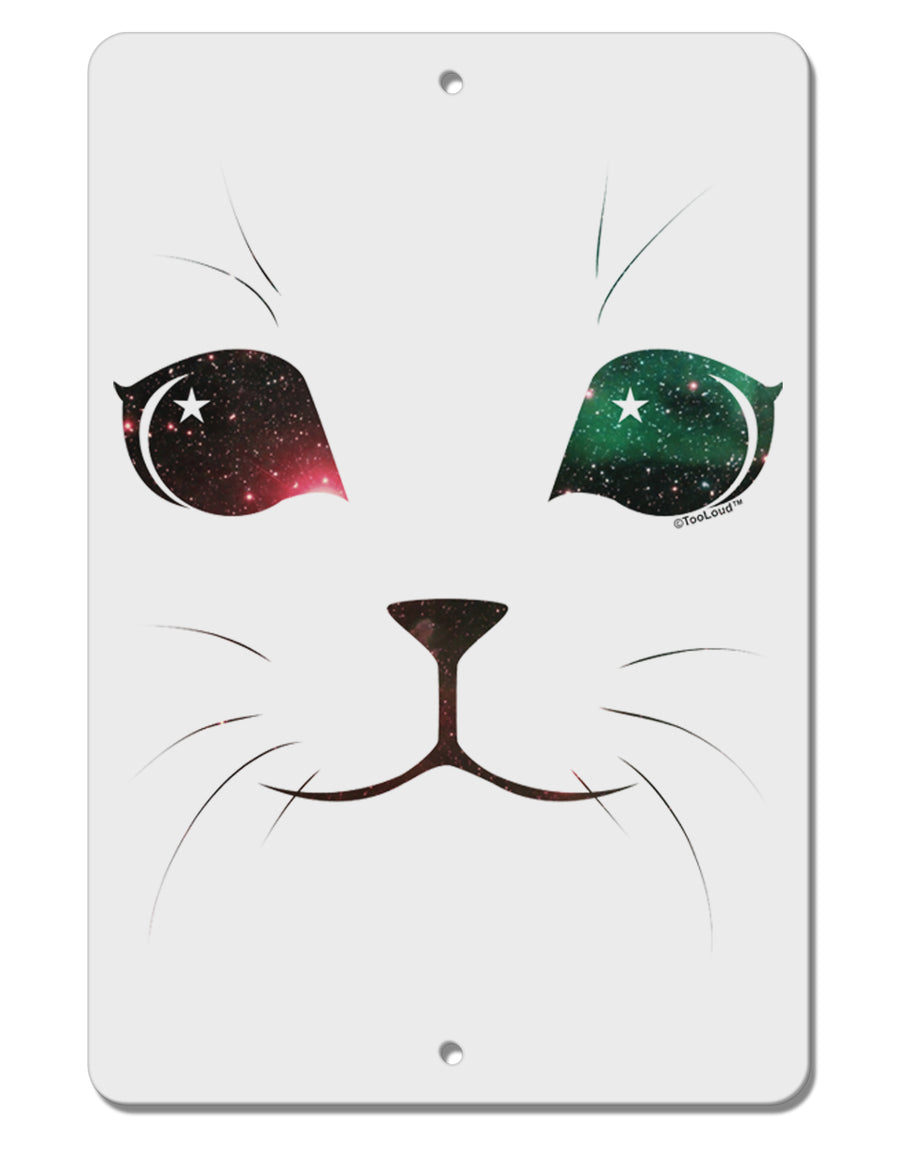 Adorable Space Cat Aluminum 8 x 12&#x22; Sign by TooLoud-TooLoud-White-Davson Sales