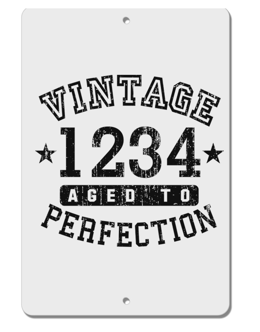 Personalized Vintage Birth Year Distressed Aluminum 8 x 12&#x22; Sign by TooLoud-TooLoud-White-Davson Sales