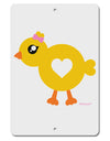 Cute Chick with Bow Aluminum 8 x 12&#x22; Sign by TooLoud-TooLoud-White-Davson Sales